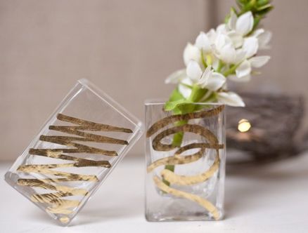 Small glass decorative vases